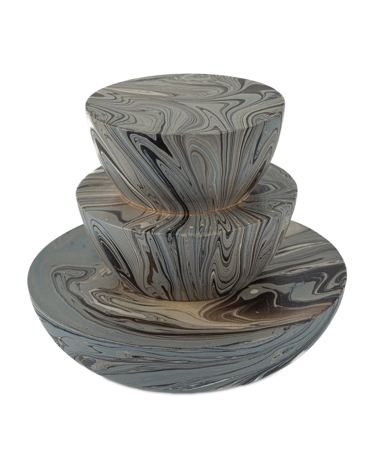 Marbleized Stacking Box Set of 3.