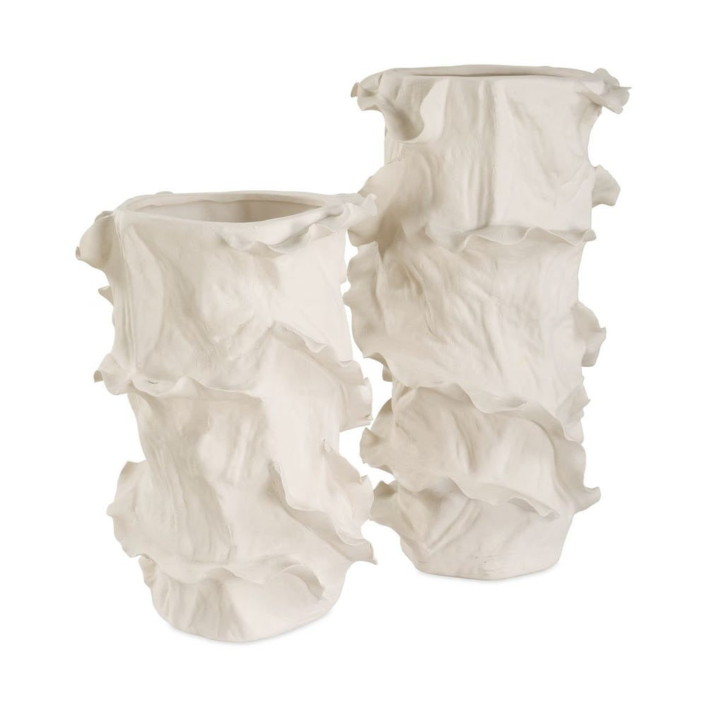 Ripple Crest Vases - Set of 2.