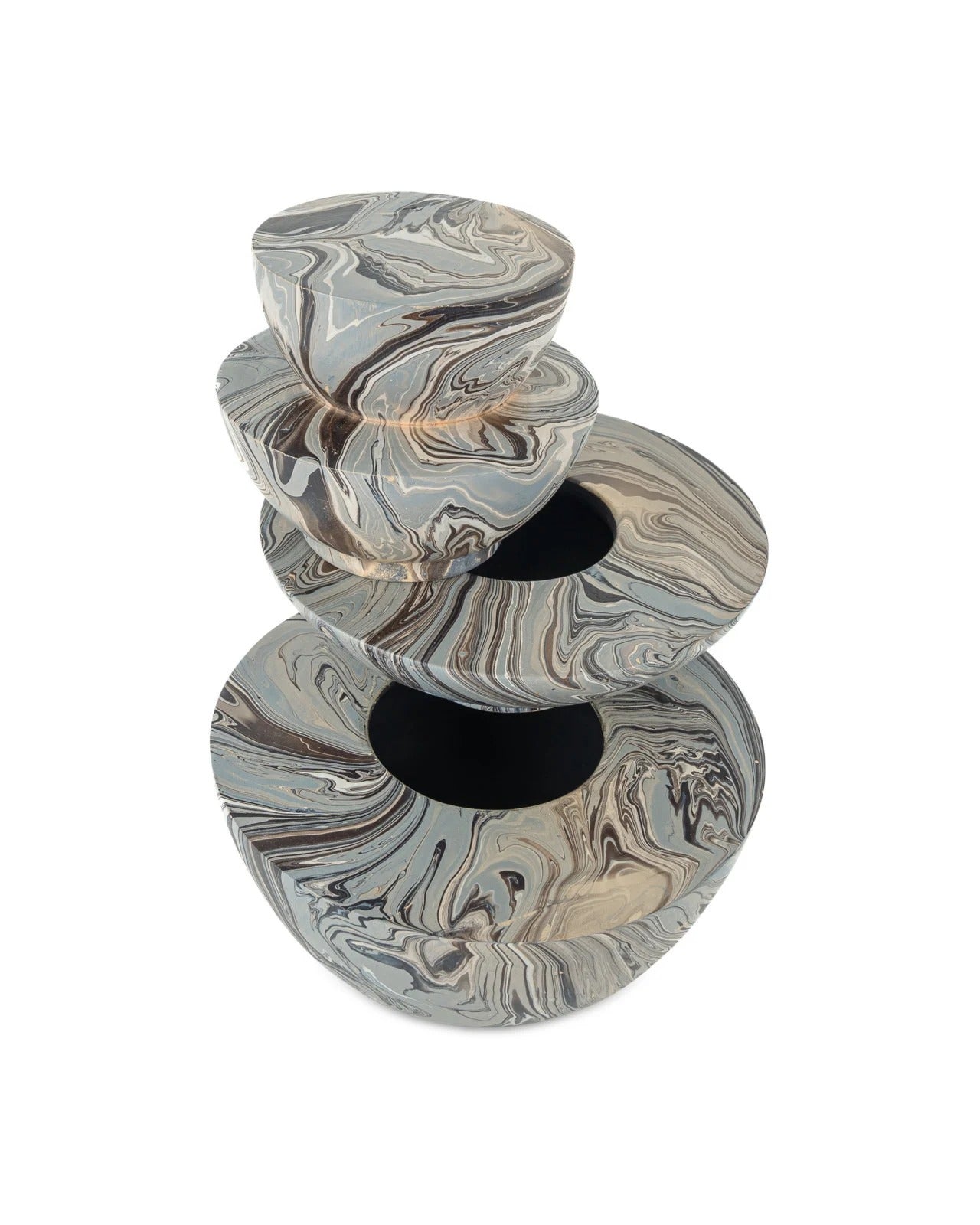 Marbleized Stacking Box Set of 3.