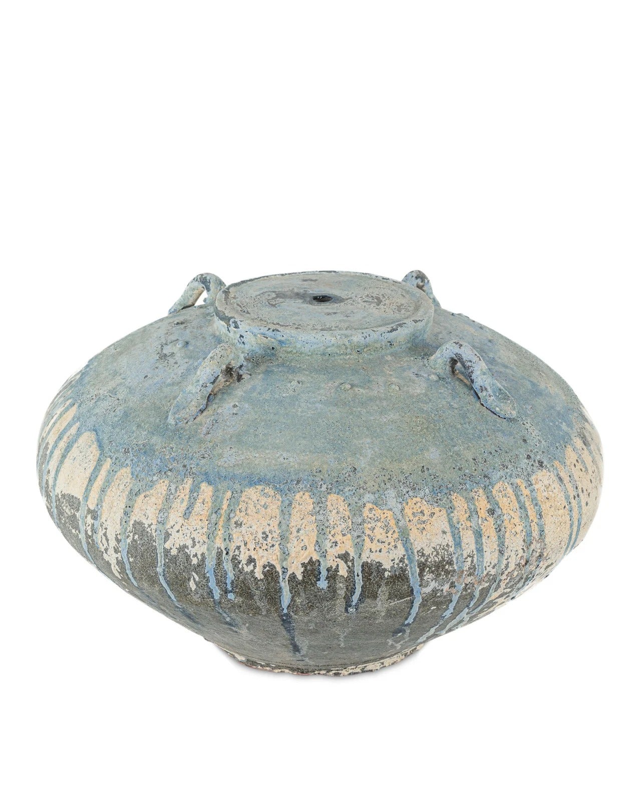 Catania Antique Blue Drip Table Lamp.