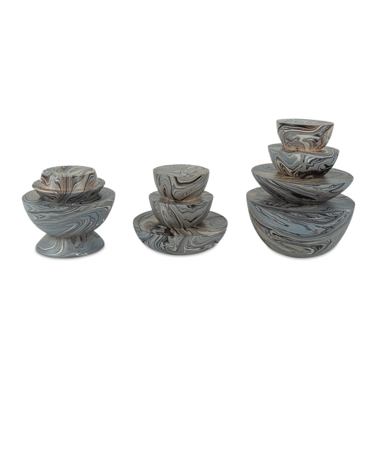 Marbleized Stacking Box Set of 3.