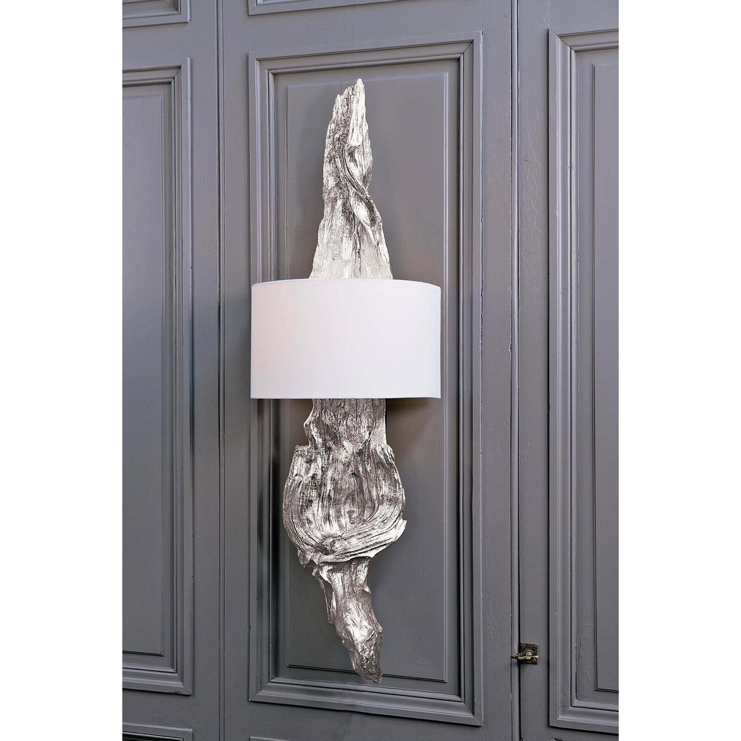 Driftwood Sconce (Ambered Silver Leaf).
