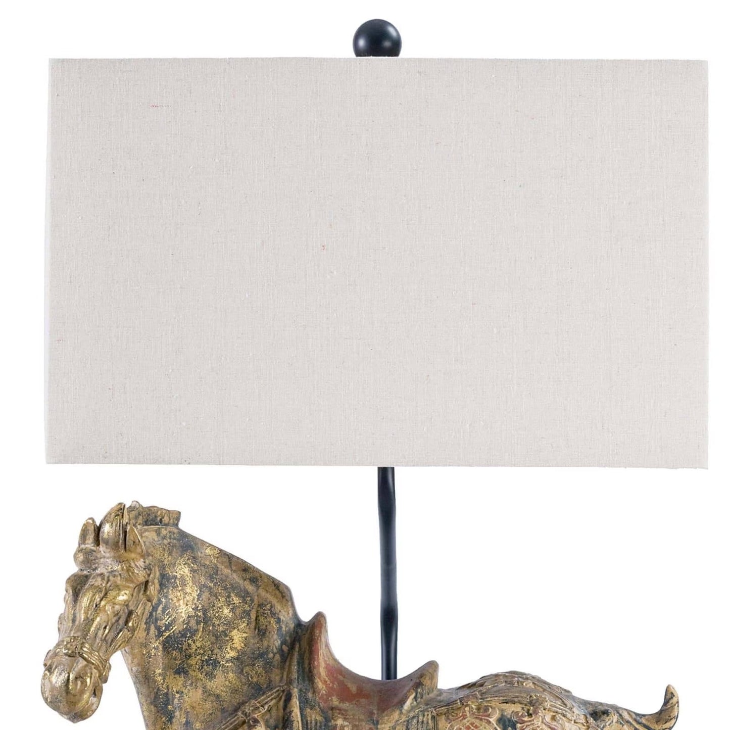 Dynasty Horse Table Lamp Pair.