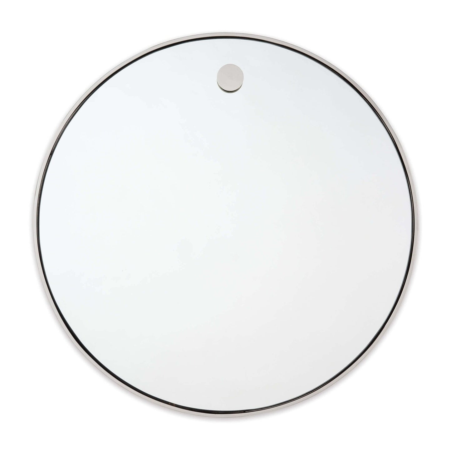 Hanging Circular Mirror (Polished Nickel).