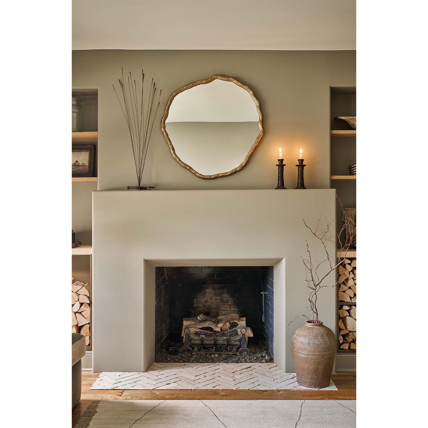 Vine Mirror Large (Antique Gold).