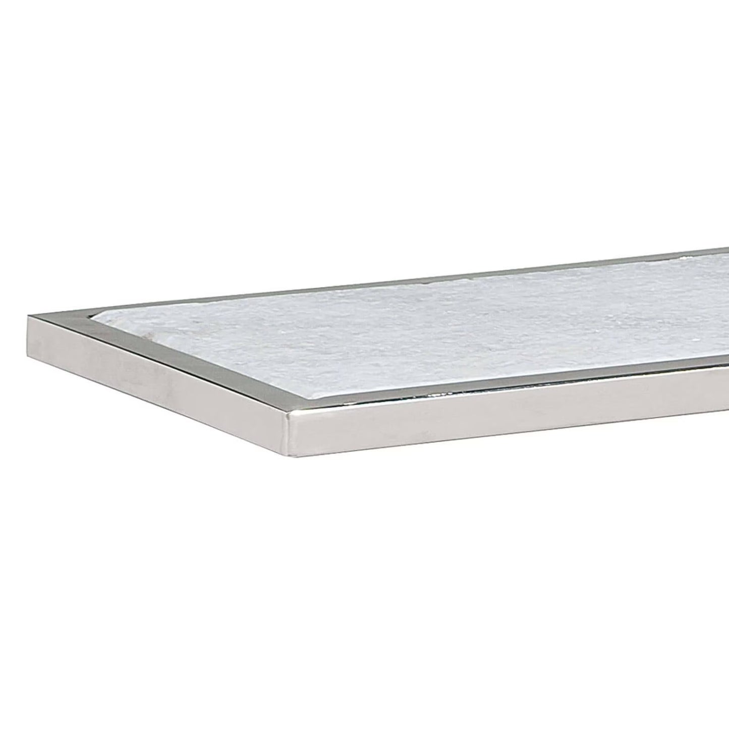 Echelon Sofa Hugger Table (Polished Nickel).