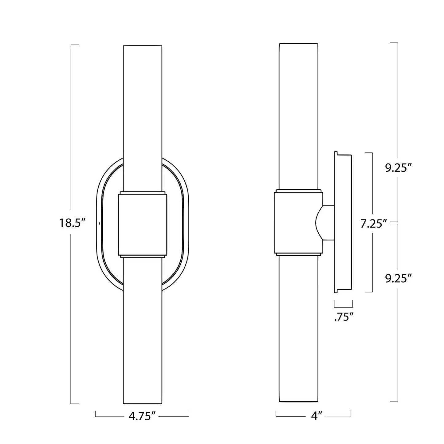 Dixon Sconce Double (Polished Nickel).