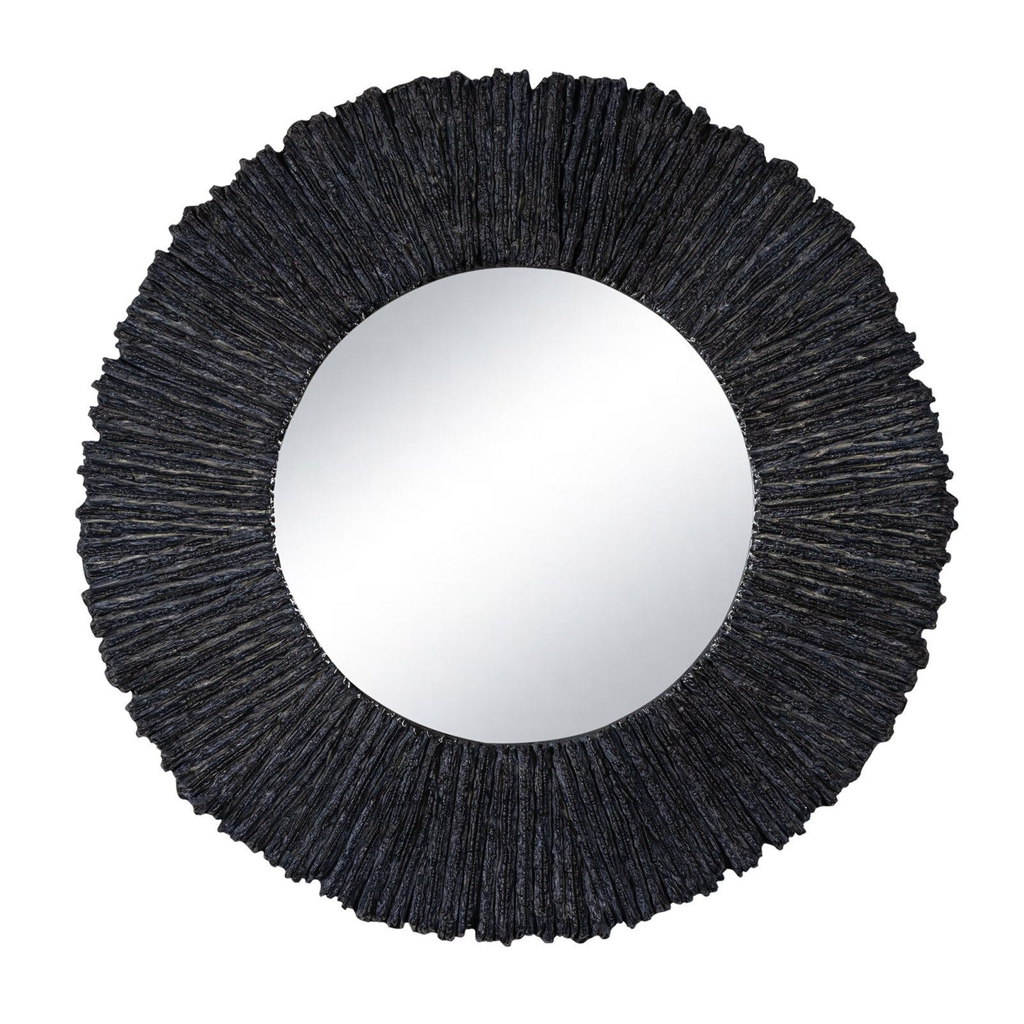 Slate Mirror Round (Black).