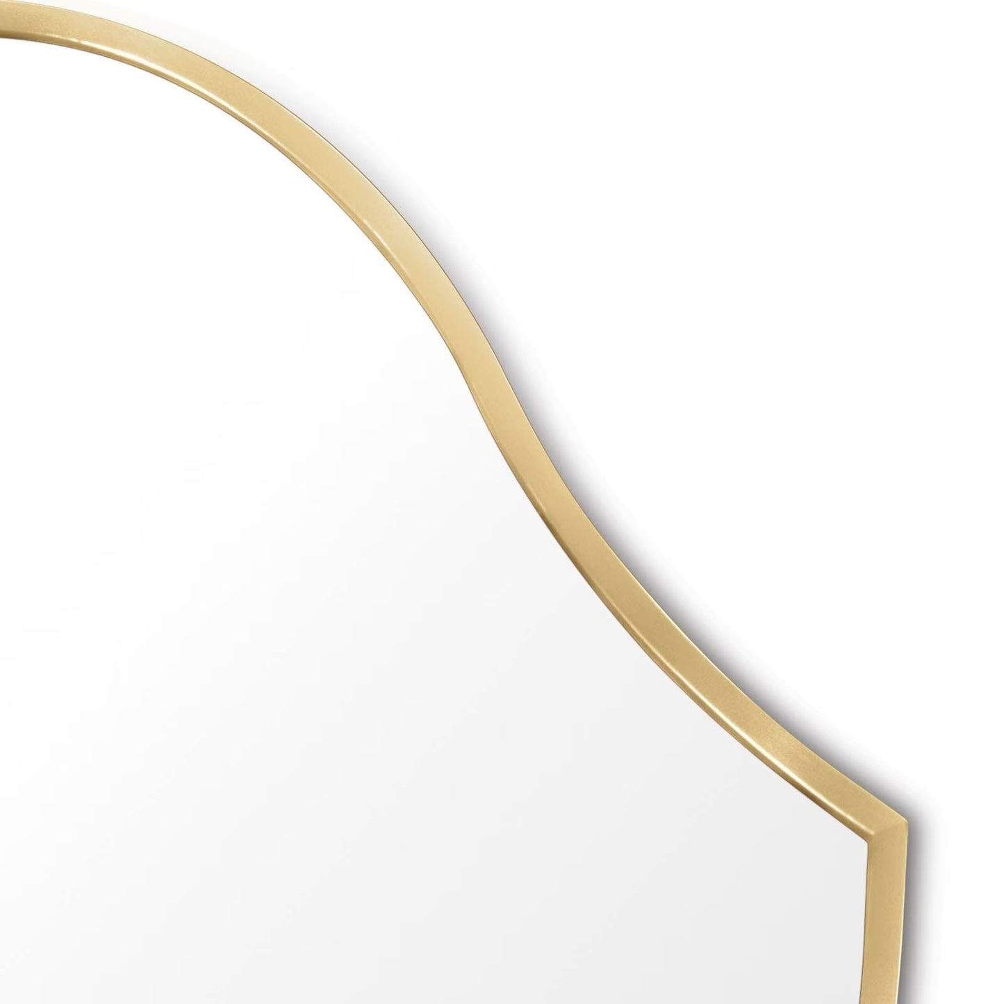 Crest Mirror (Natural Brass).