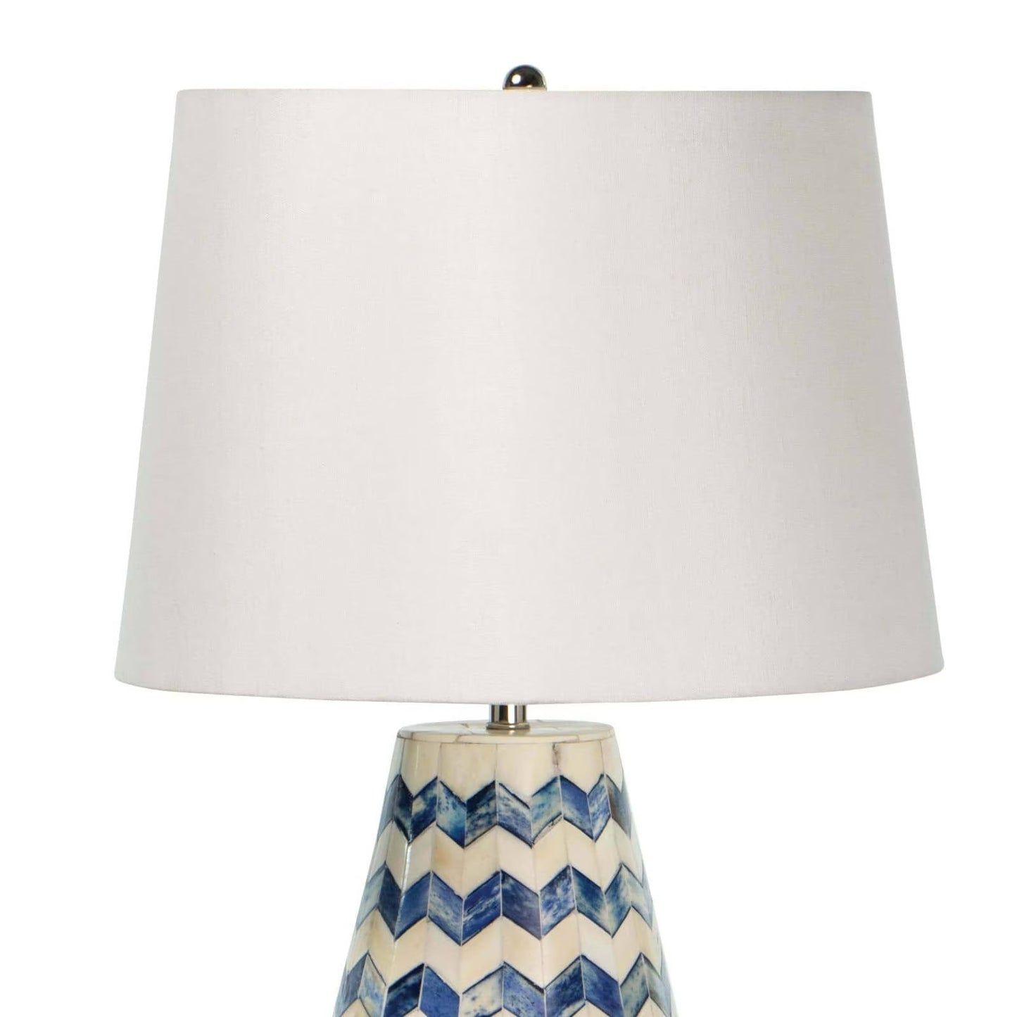 Cassia Chevron Table Lamp (Blue).