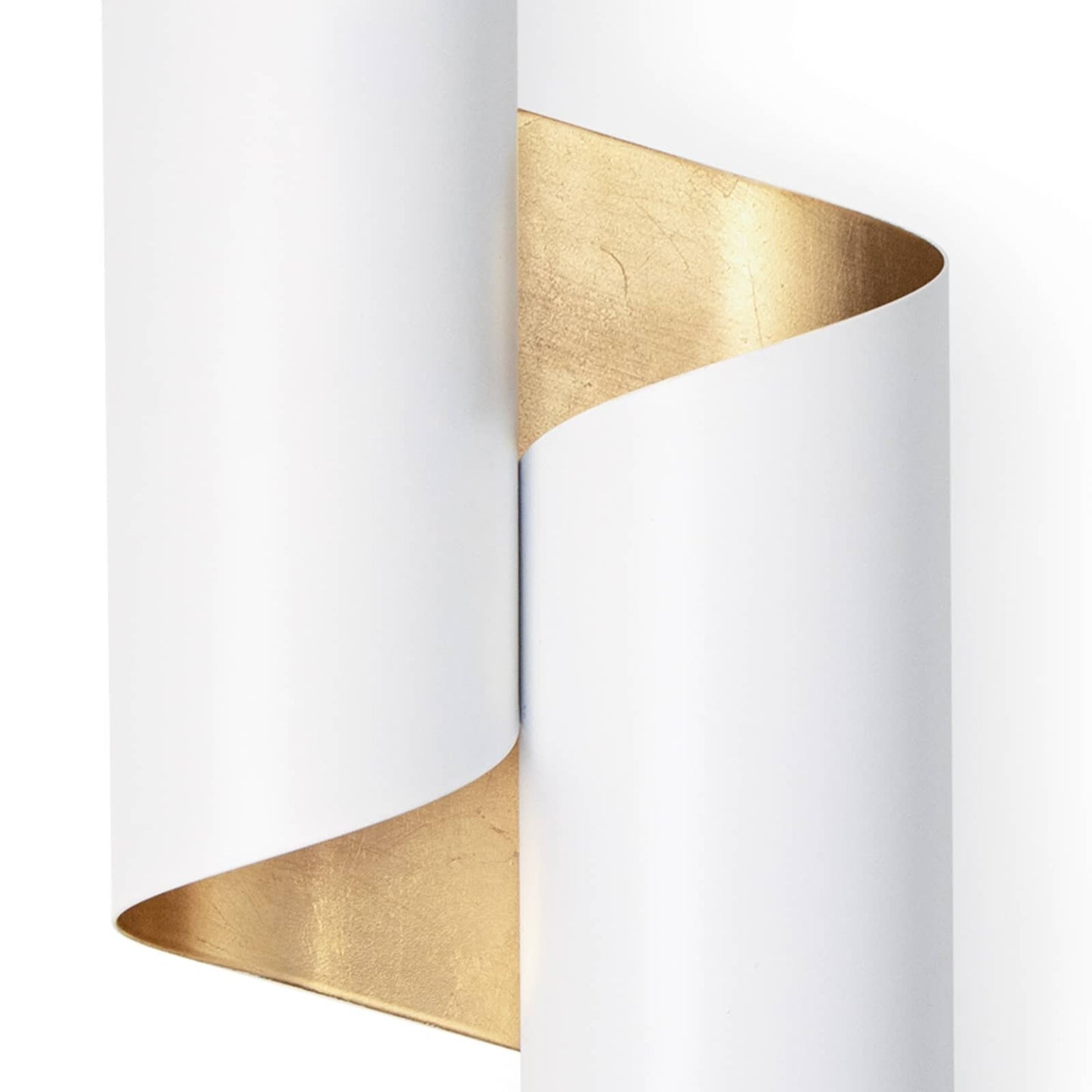 Folio Sconce (White and Gold).