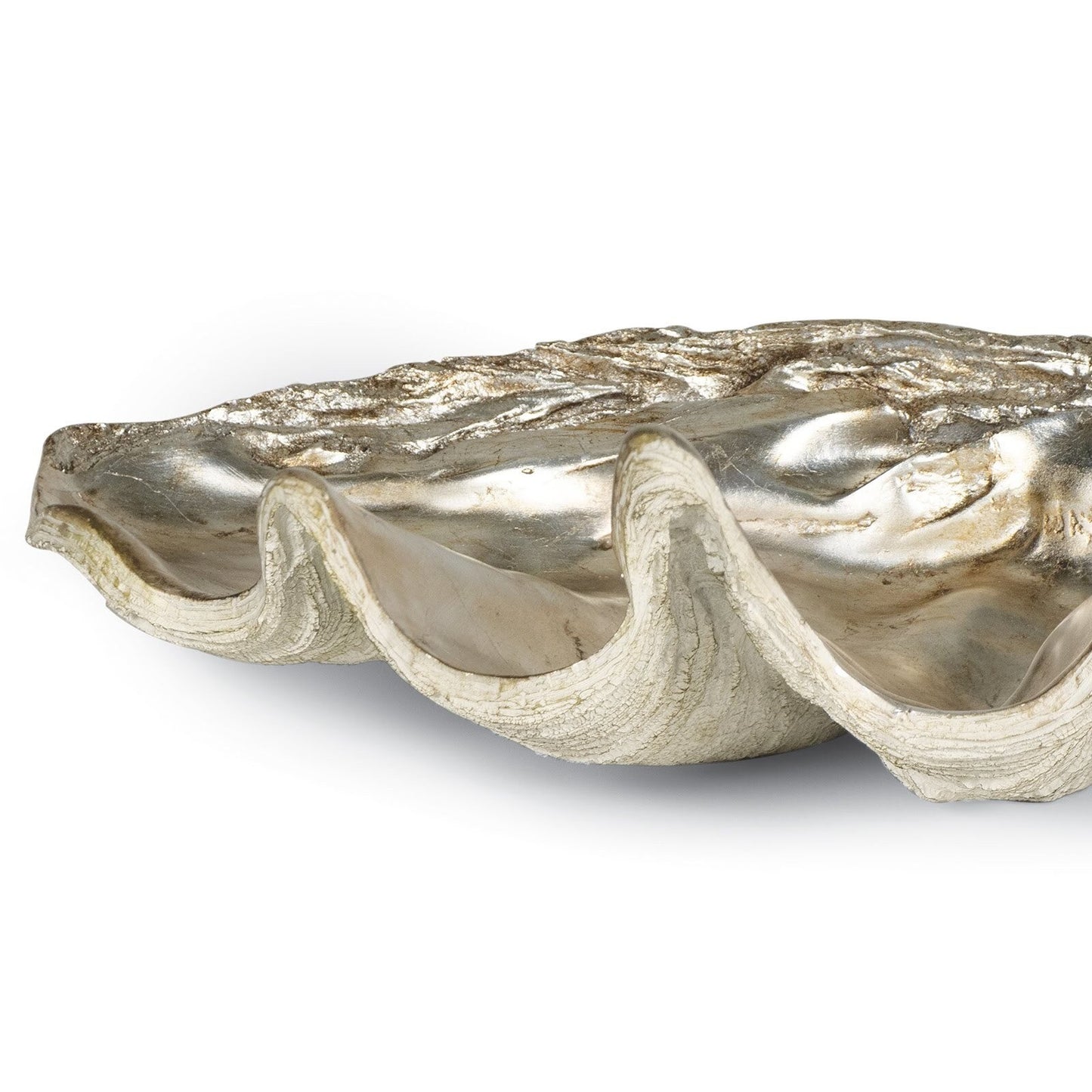 Clam Bowl Large (Ambered Silver Leaf).