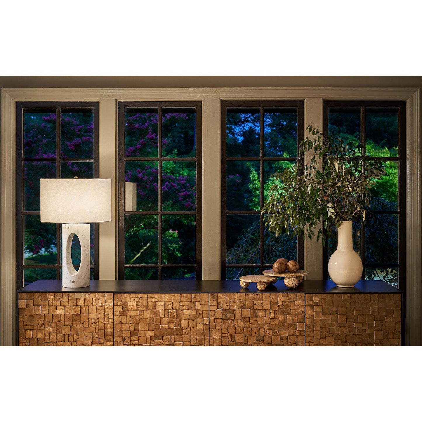 Marlow Marble Plate Large (Brown).