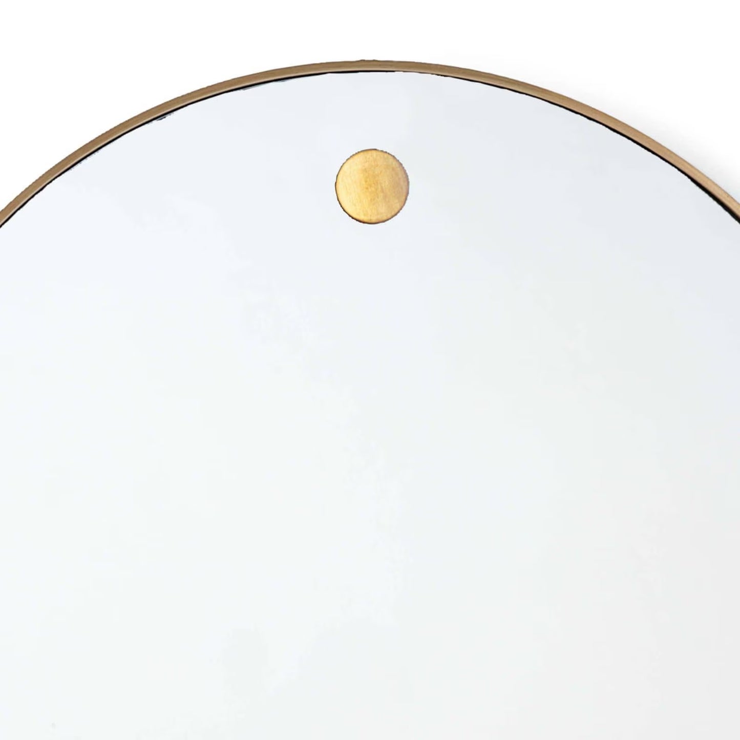 Hanging Circular Mirror (Natural Brass).
