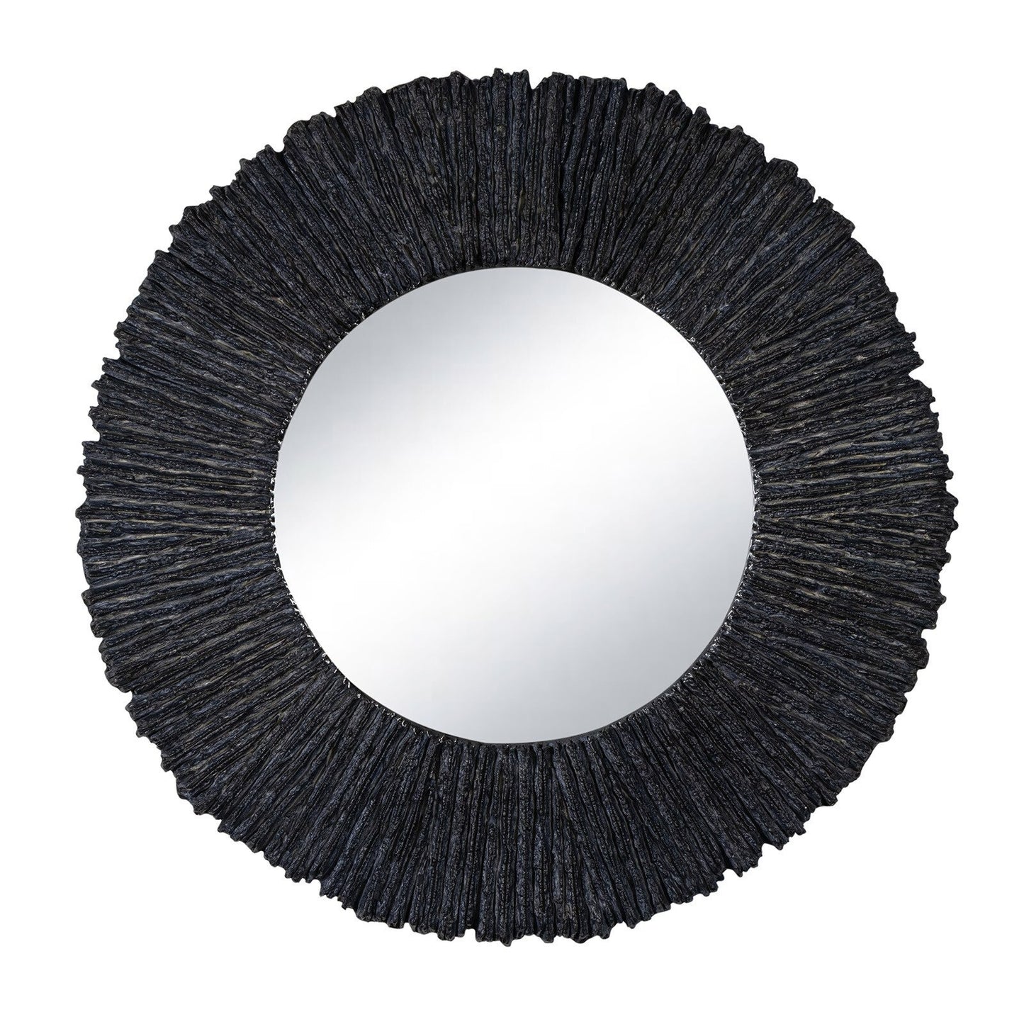 Slate Mirror Round (Black).