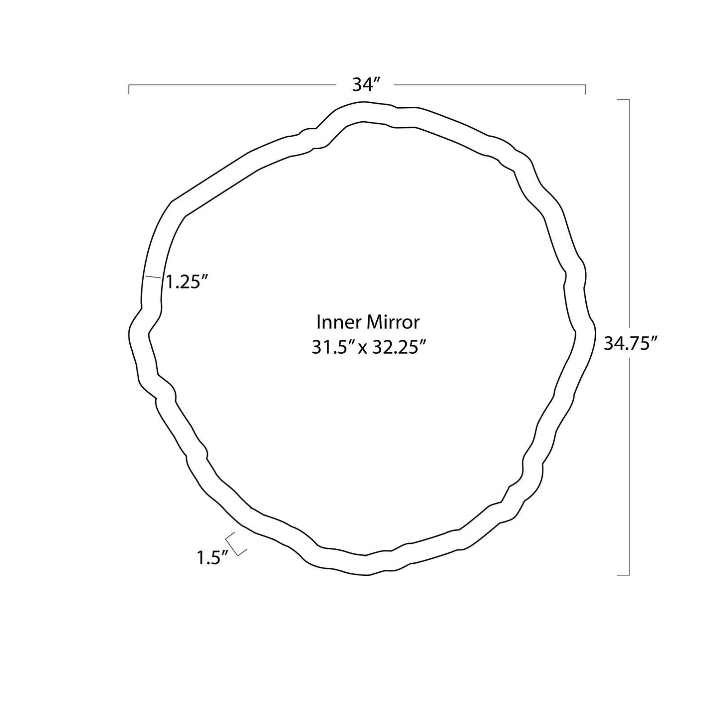 Vine Mirror Small (Antique Gold).