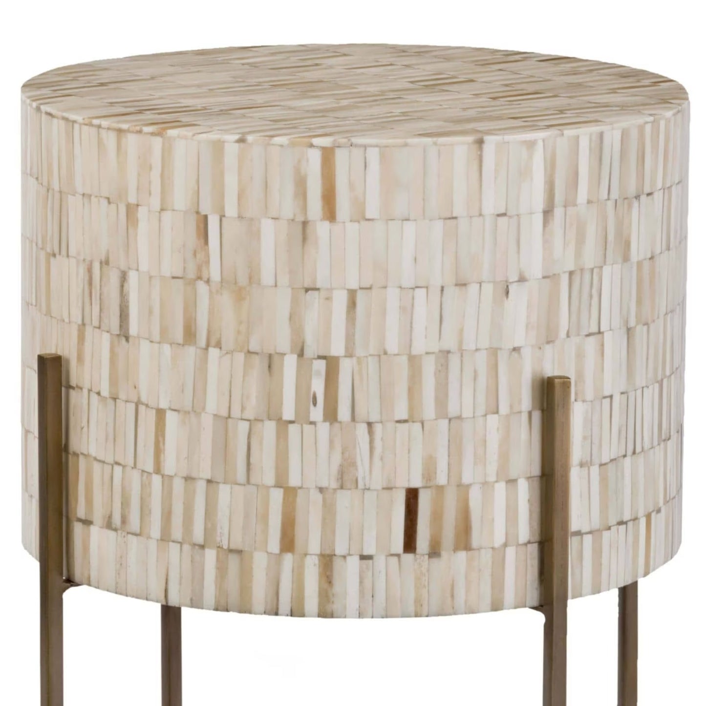 Bone Drum Table (Antique Brass).