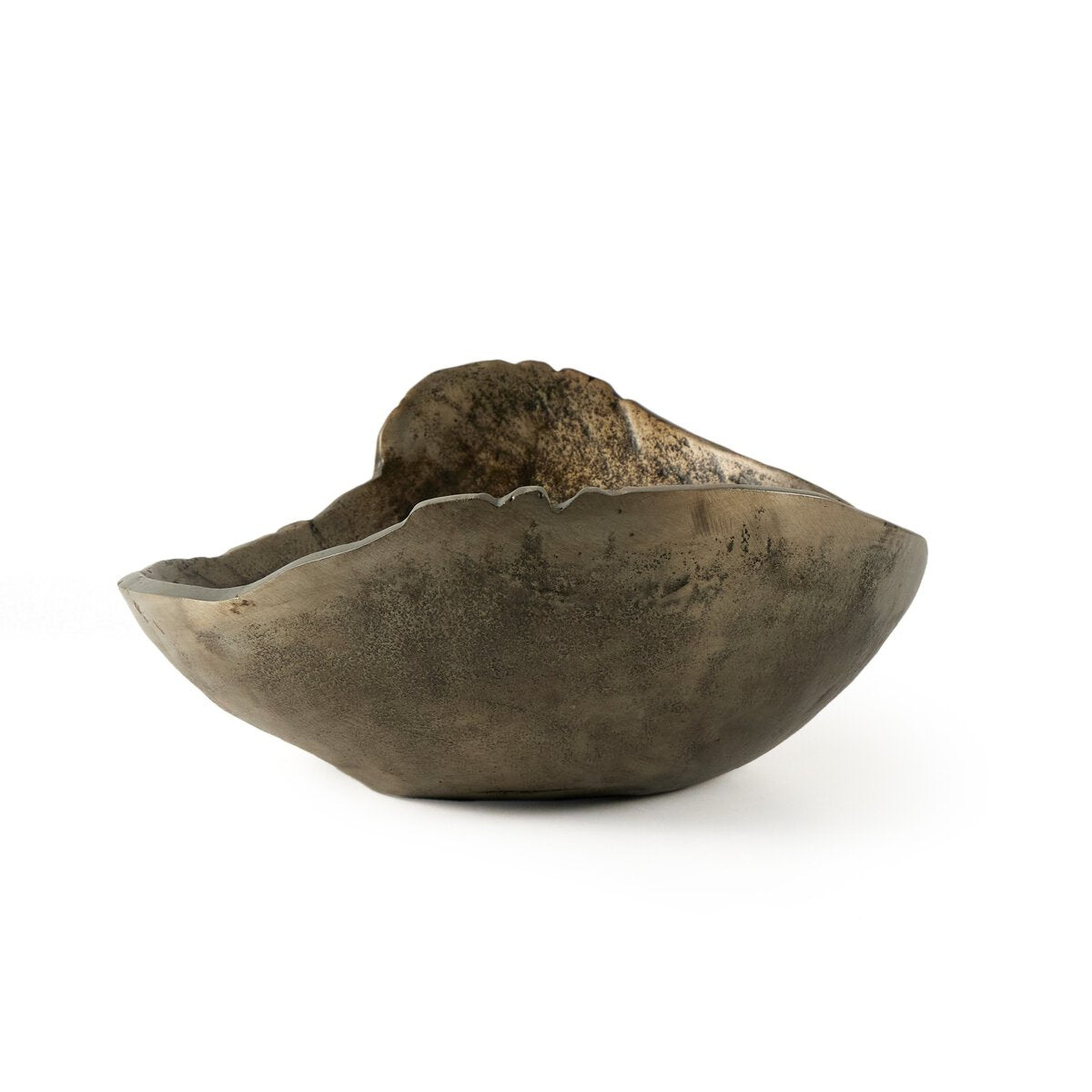 Jagen Outdoor Bowl - Rustic Cast Aluminum.