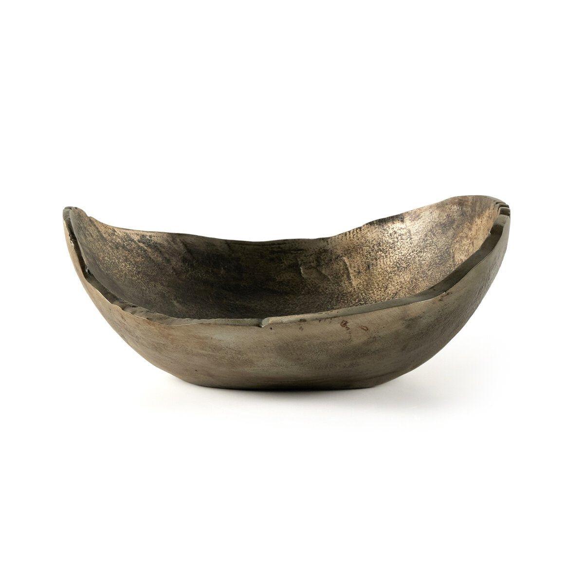 Jagen Outdoor Bowl - Rustic Cast Aluminum.