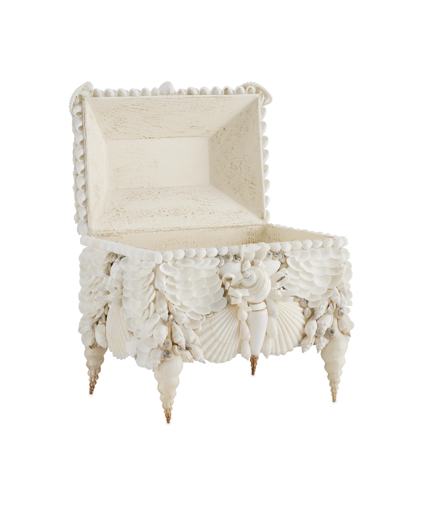 Boardwalk White Shell Jewelry Box.