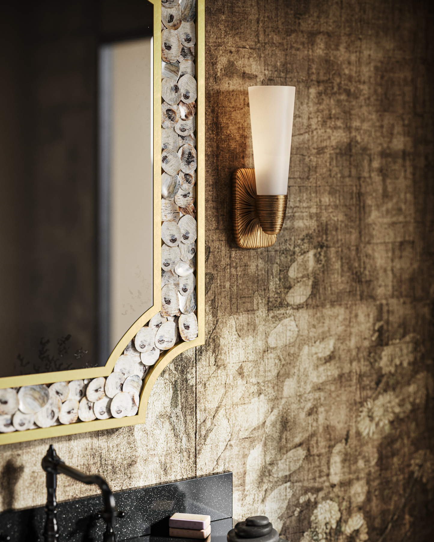 Bonaz Brass Bath Wall Sconce.