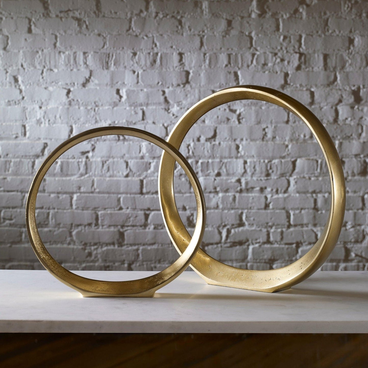 Jimena Gold Ring Sculptures Set/2.