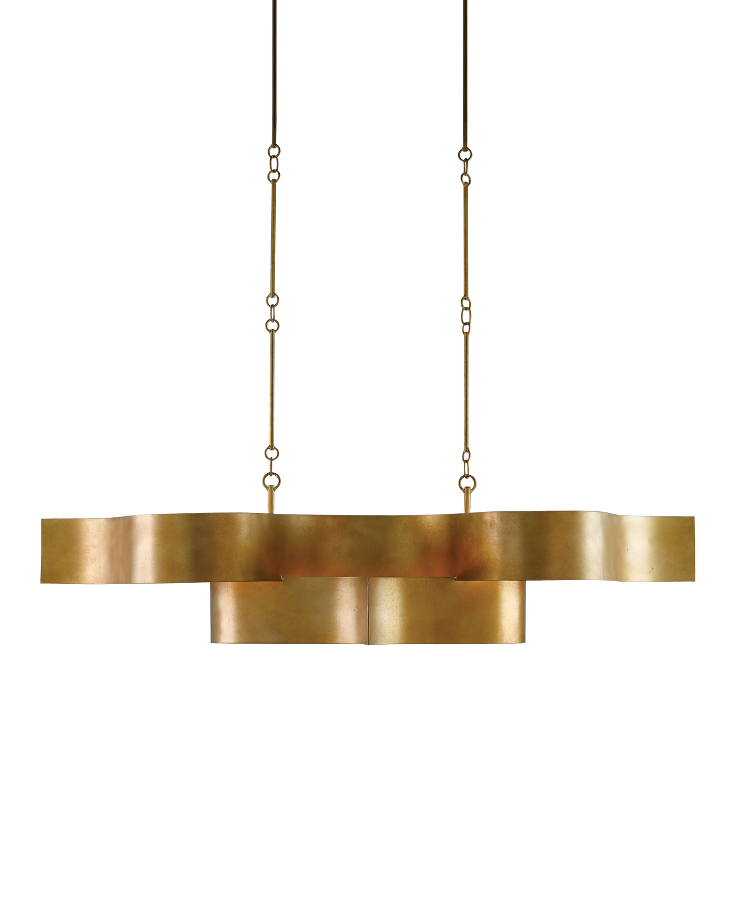 Grand Lotus Oval Gold Chandelier.