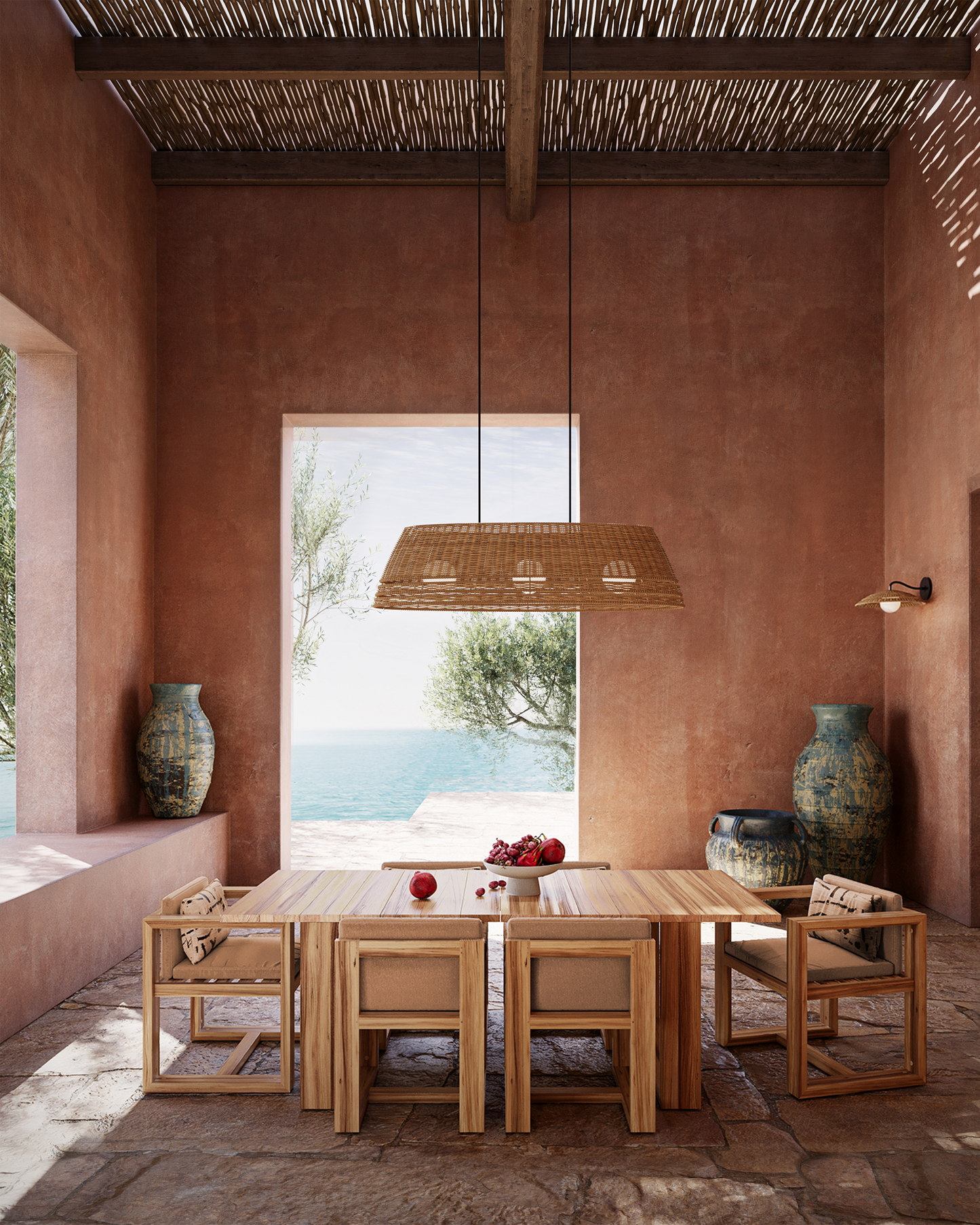 Barbary Oval Outdoor Chandelier.