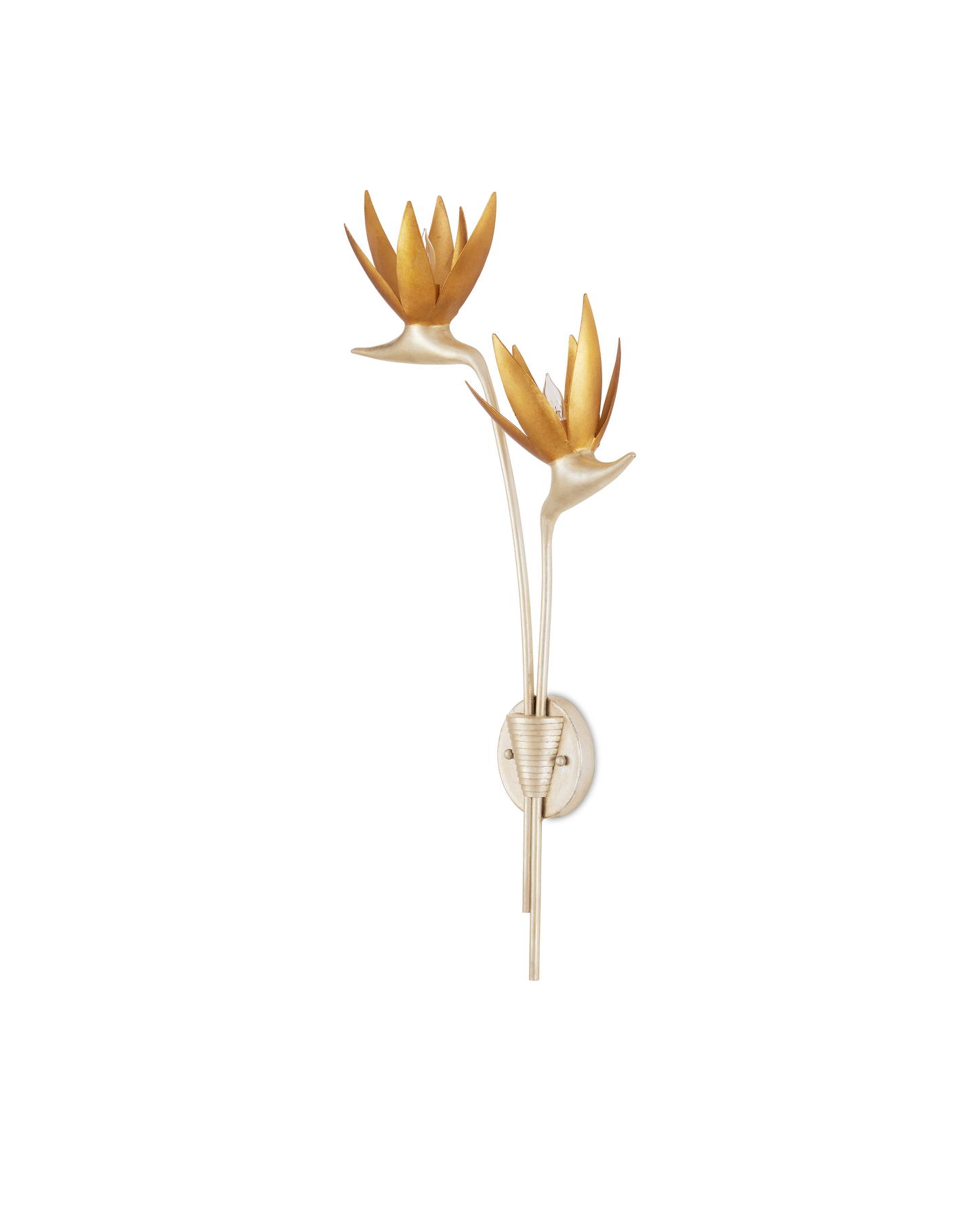 Paradiso Silver & Gold Wall Sconce, Left.
