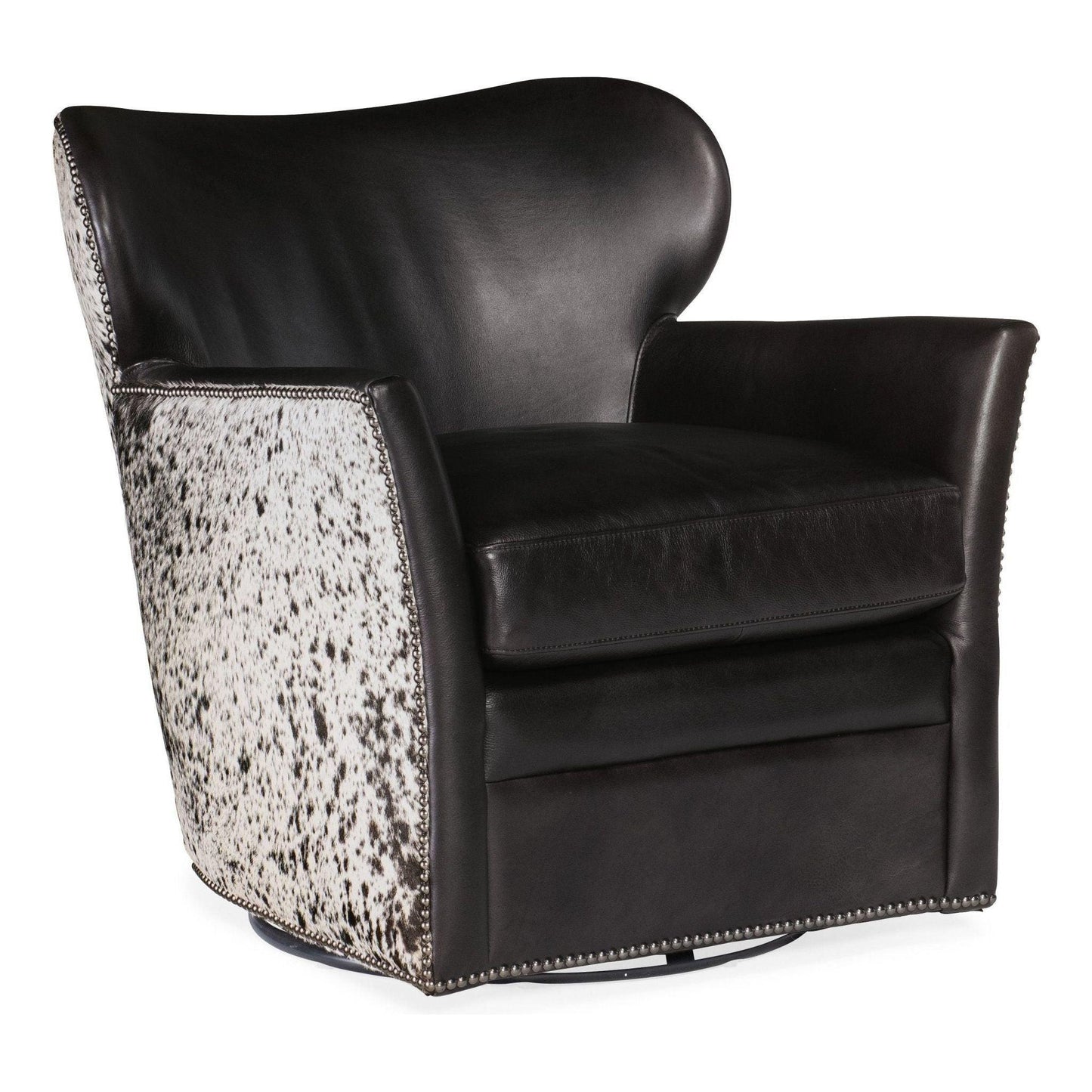 Kato Leather Swivel Chair w/ Salt Pepper HOH.