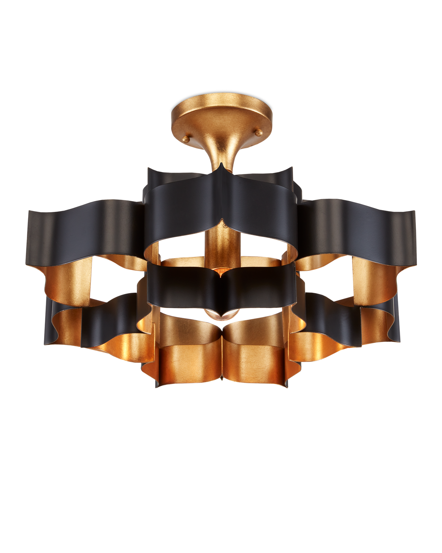 Grand Lotus Small Black Chandelier.