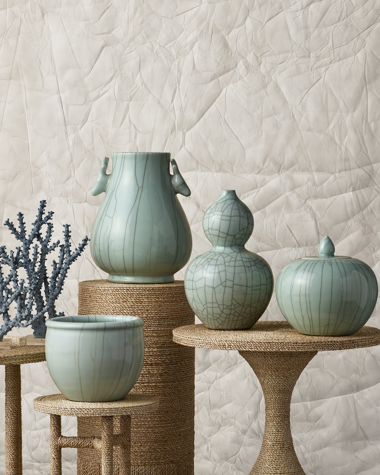 Blue Coral Set of 2.