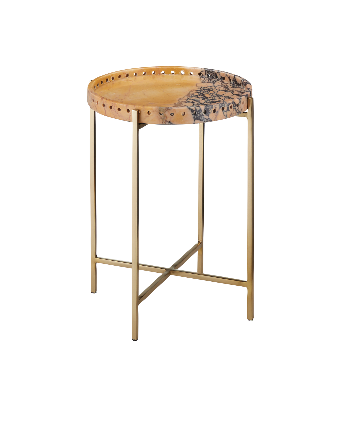 Freya Purple Breccia Accent Table.