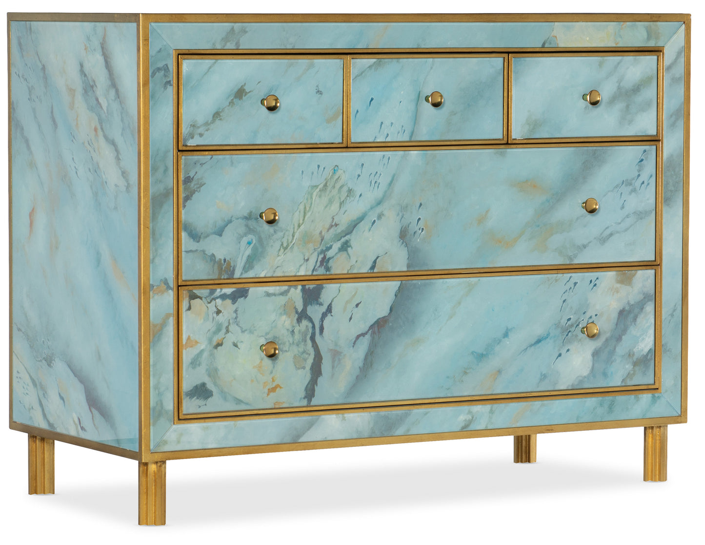 Melange Sorrell Five-Drawer Chest.