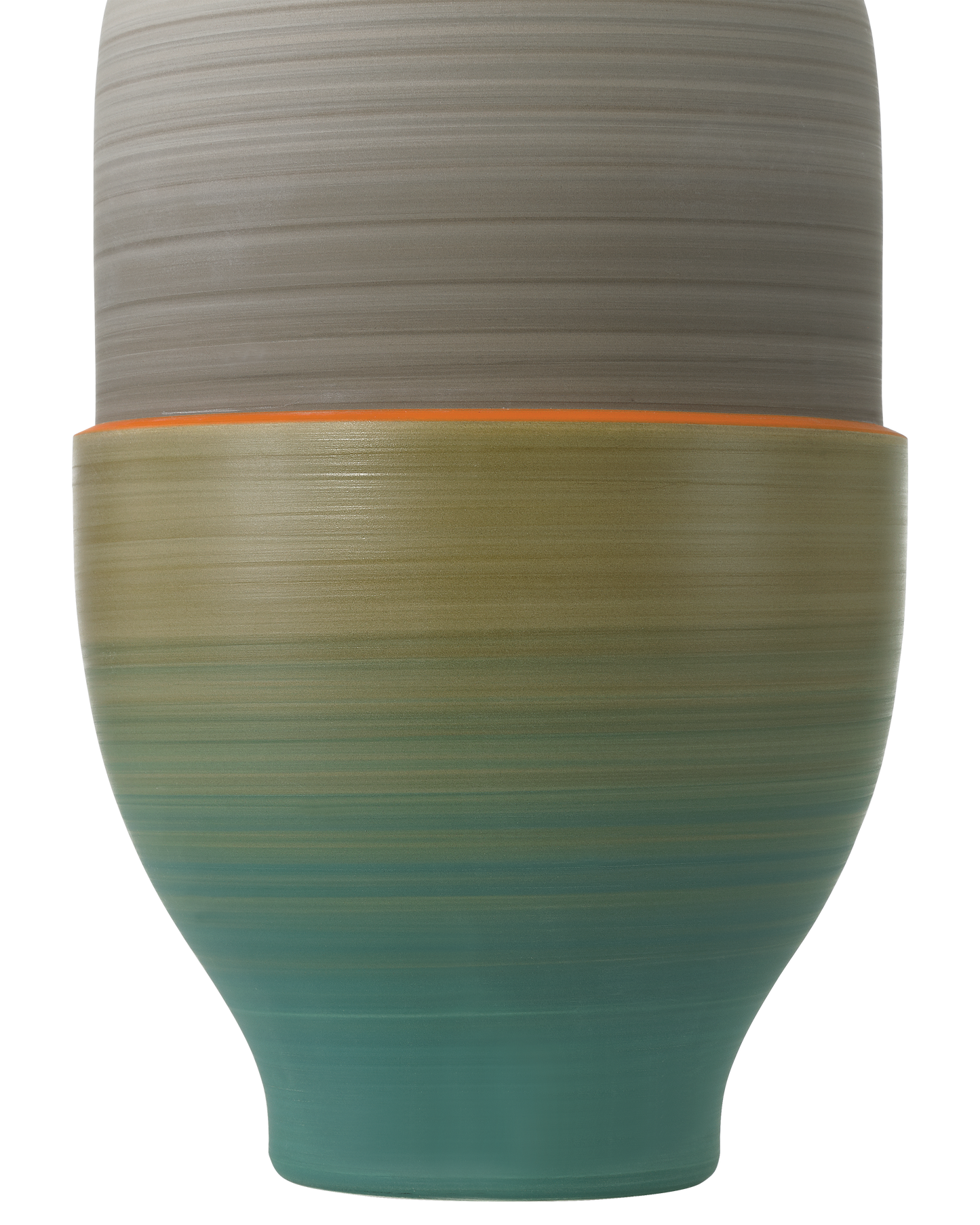 Happy 80's Gray, Beige, Orange & Blue Vase Set of 3.