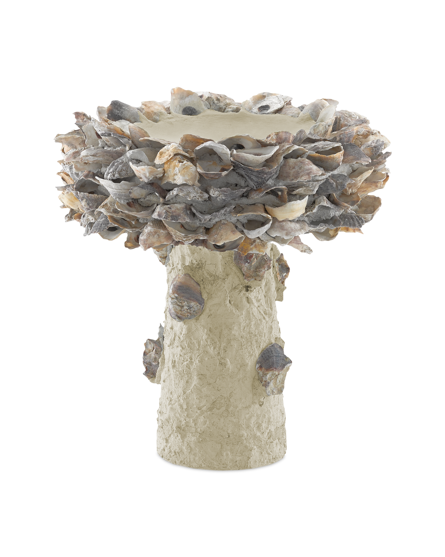 Oyster Shell Small Bird Bath.