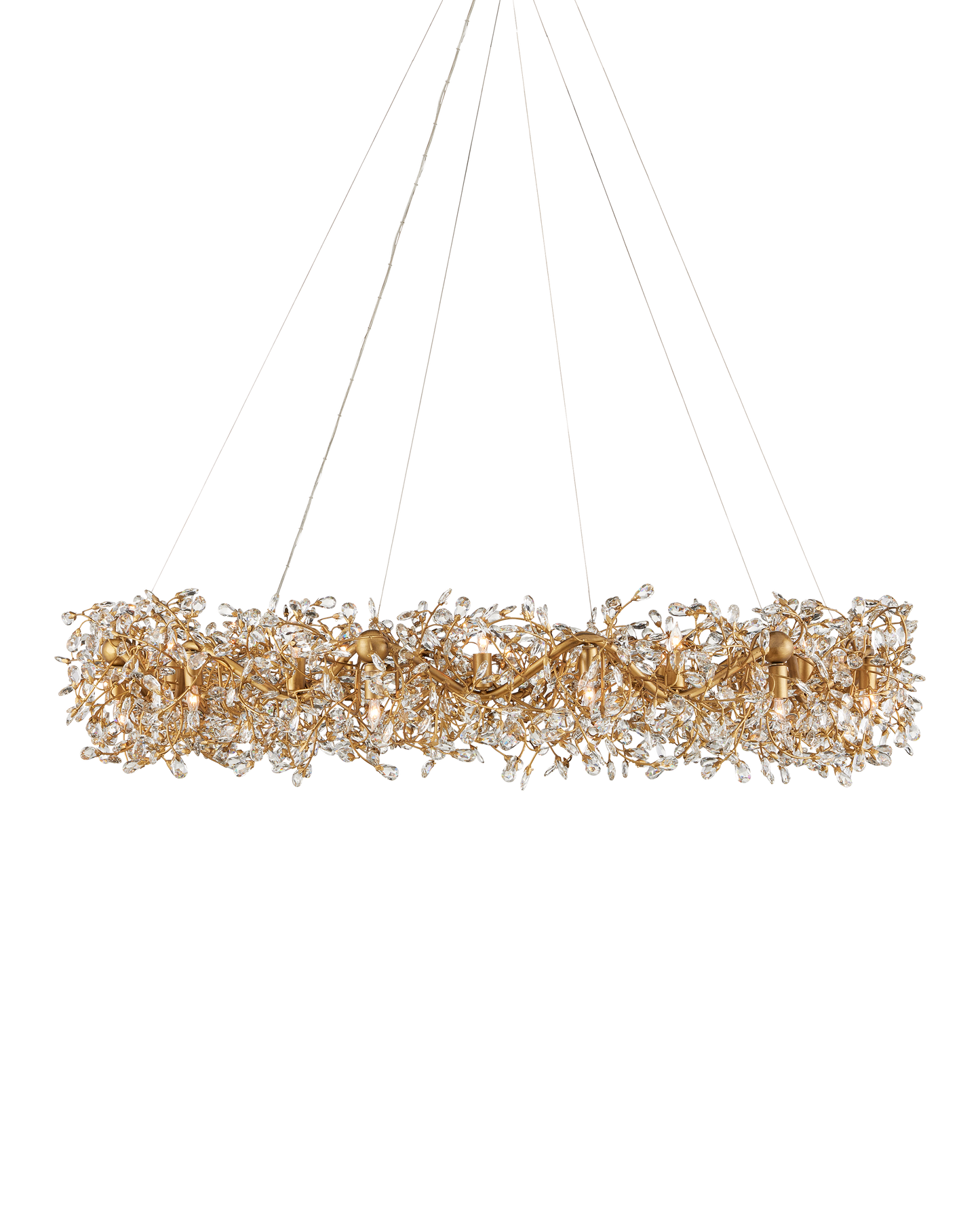 Crystal Bud Grande Ring Chandelier.