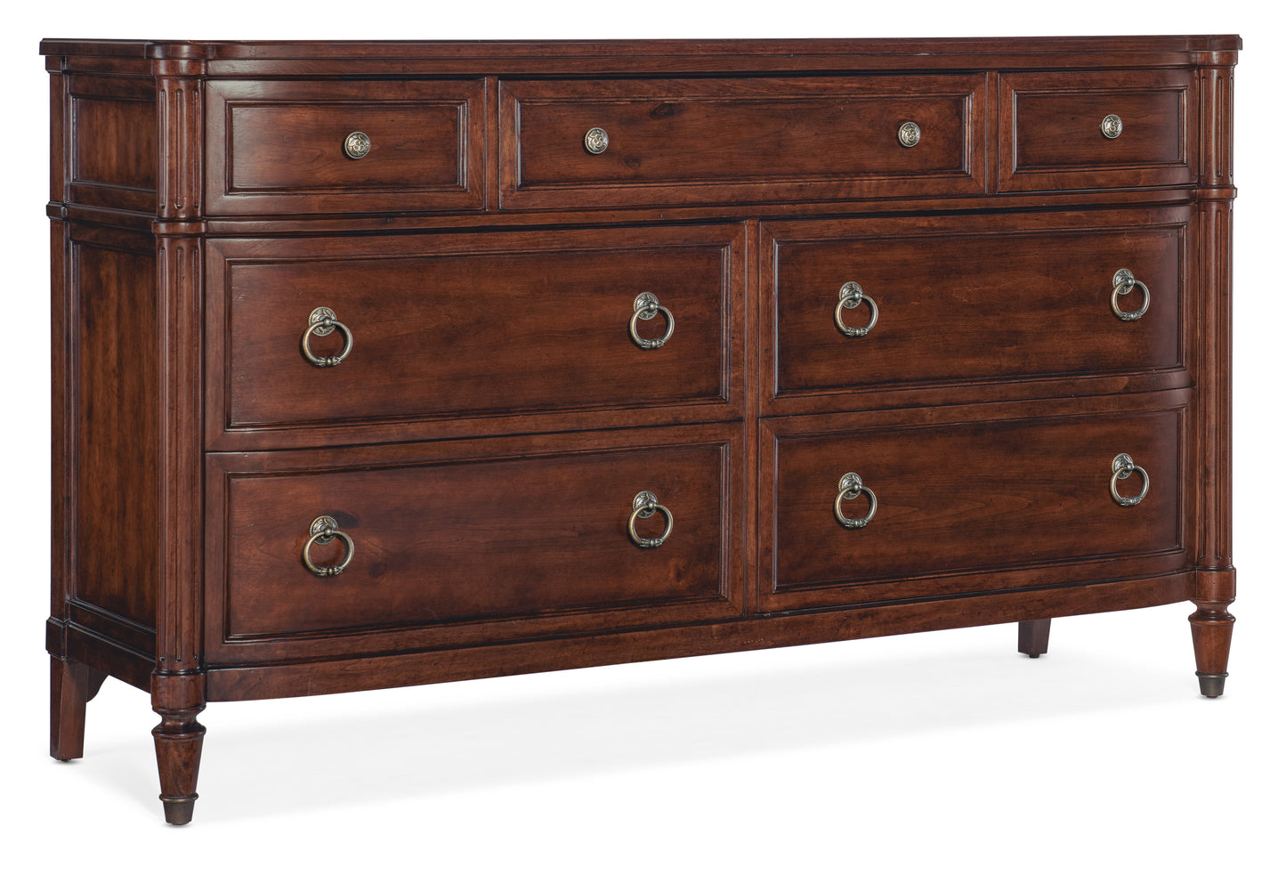Charleston Seven-Drawer Dresser - Maraschino Cherry.