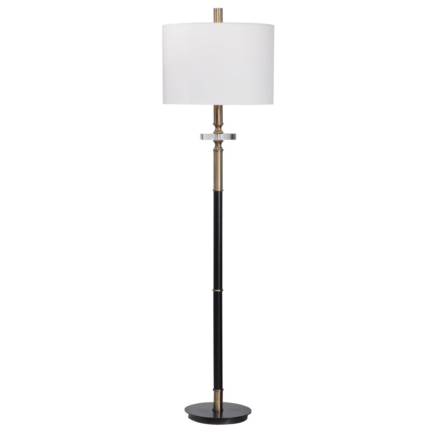 Maud Aged Black Floor Lamp.