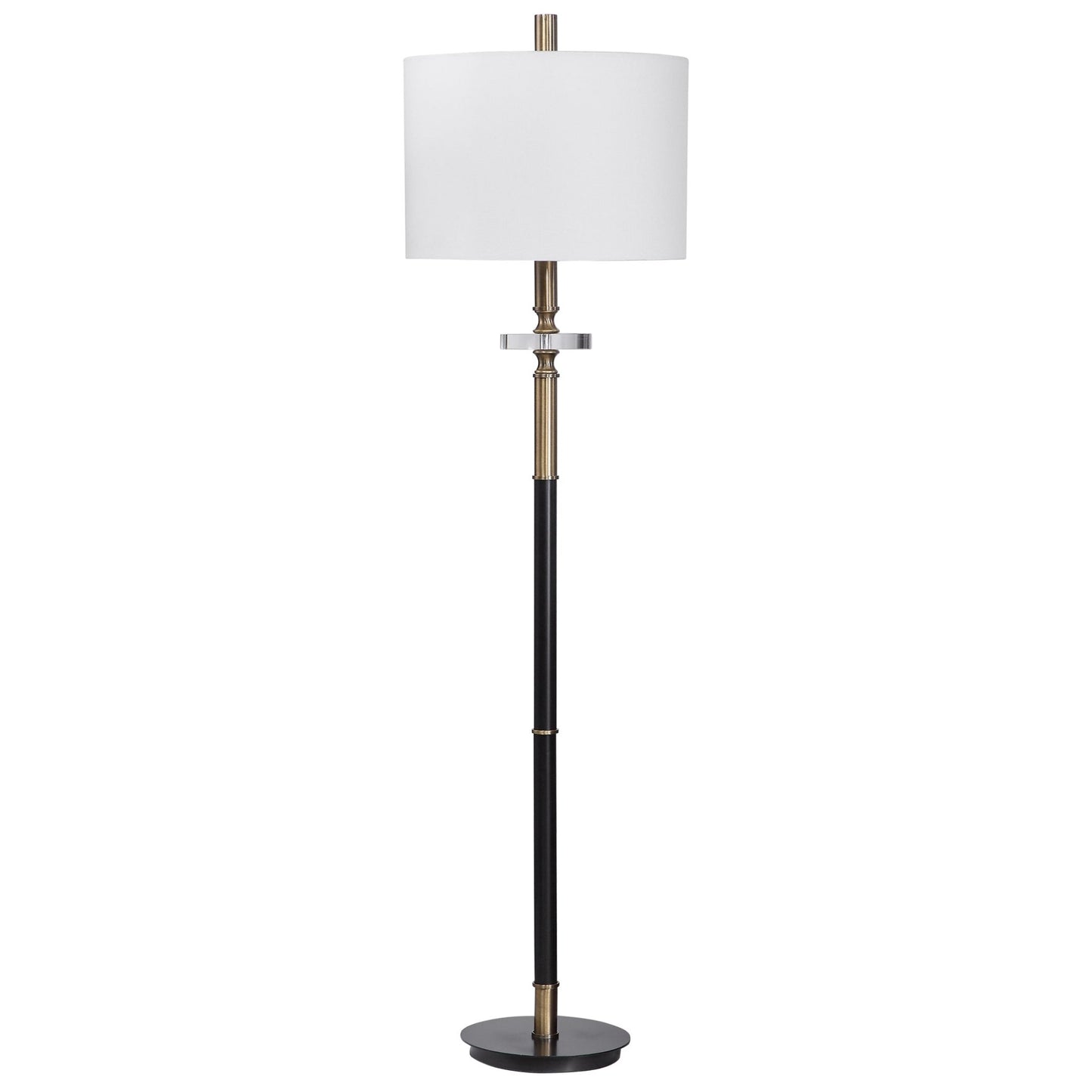 Maud Aged Black Floor Lamp.