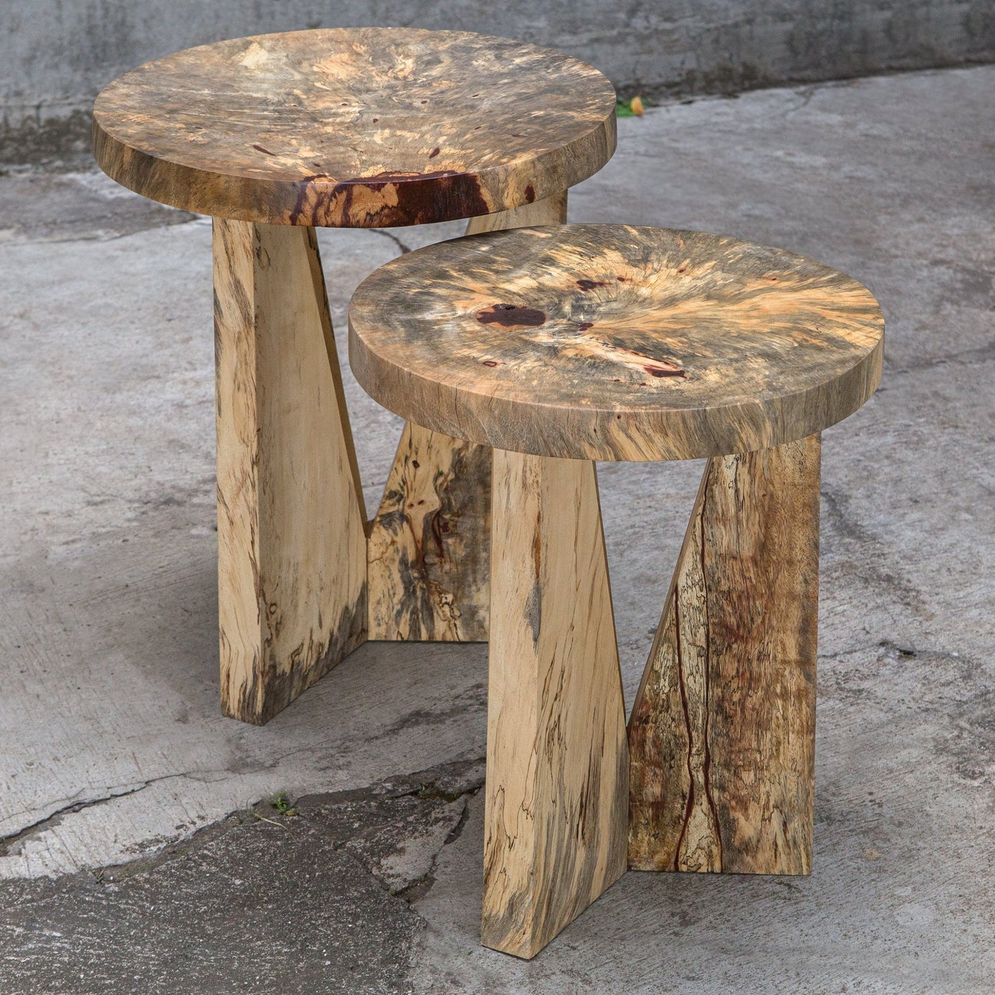 Nadette Natural Nesting Tables, S/2.