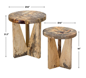 Nadette Natural Nesting Tables, S/2 - #shop_name End Tables & Accent Tables