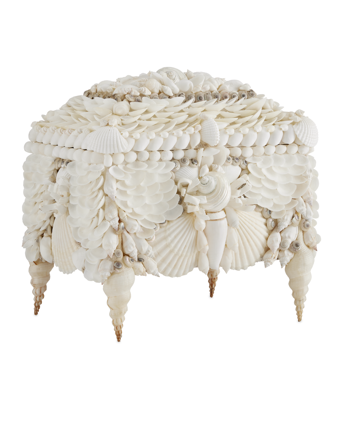 Boardwalk White Shell Jewelry Box.