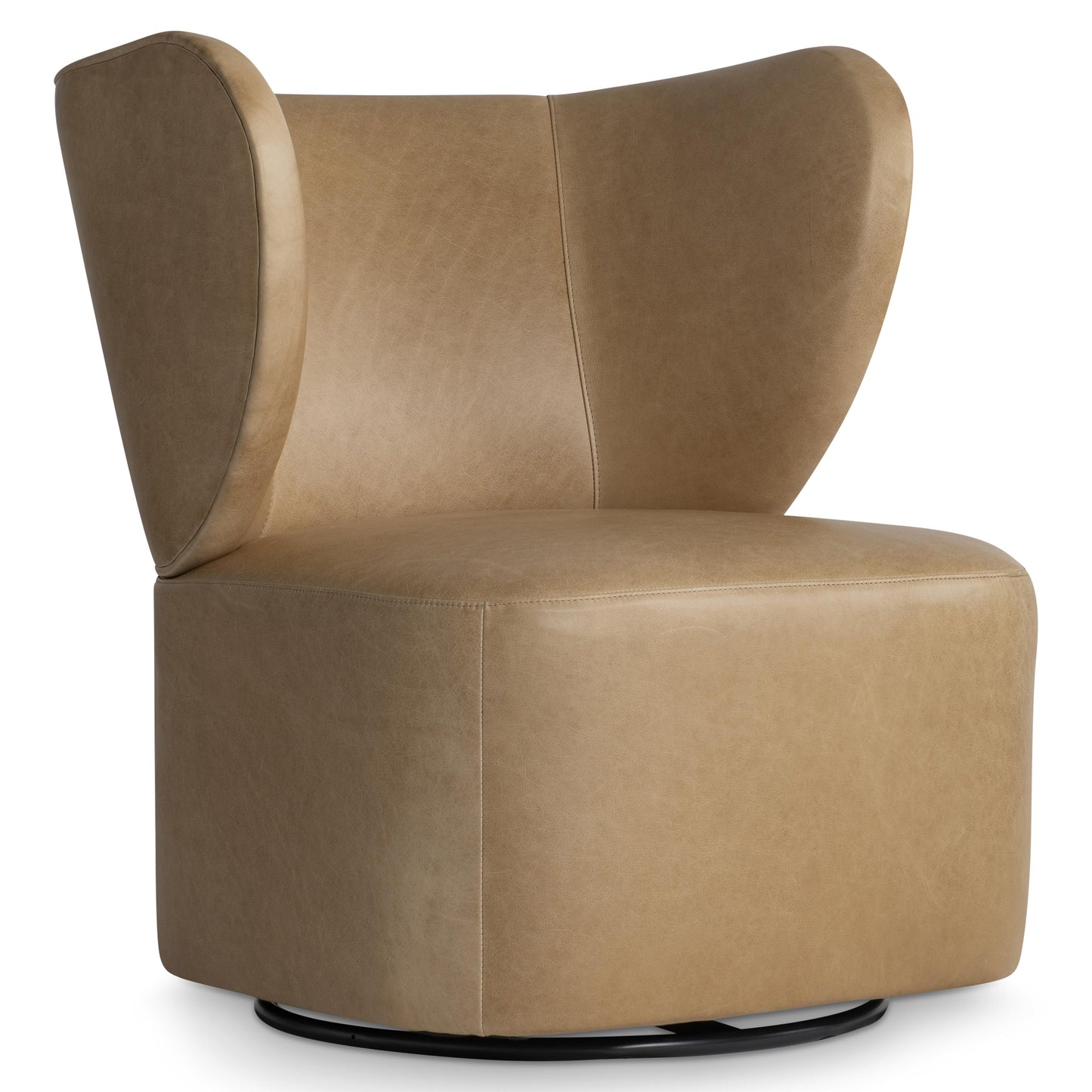 Oliver Leather Swivel Chair.