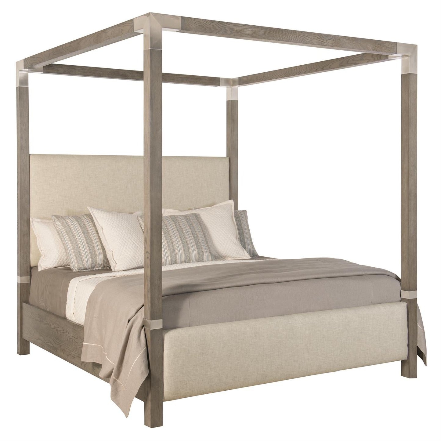 Palma Fabric Canopy King Bed - Custom.