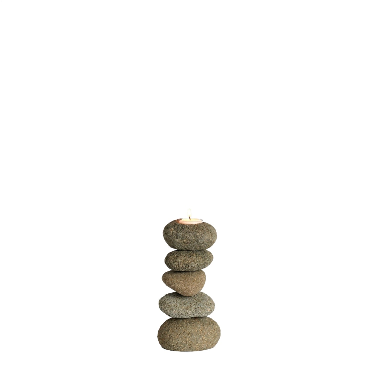 PebbleStack™ Candleholder 4.3 dia x 7.9 in..