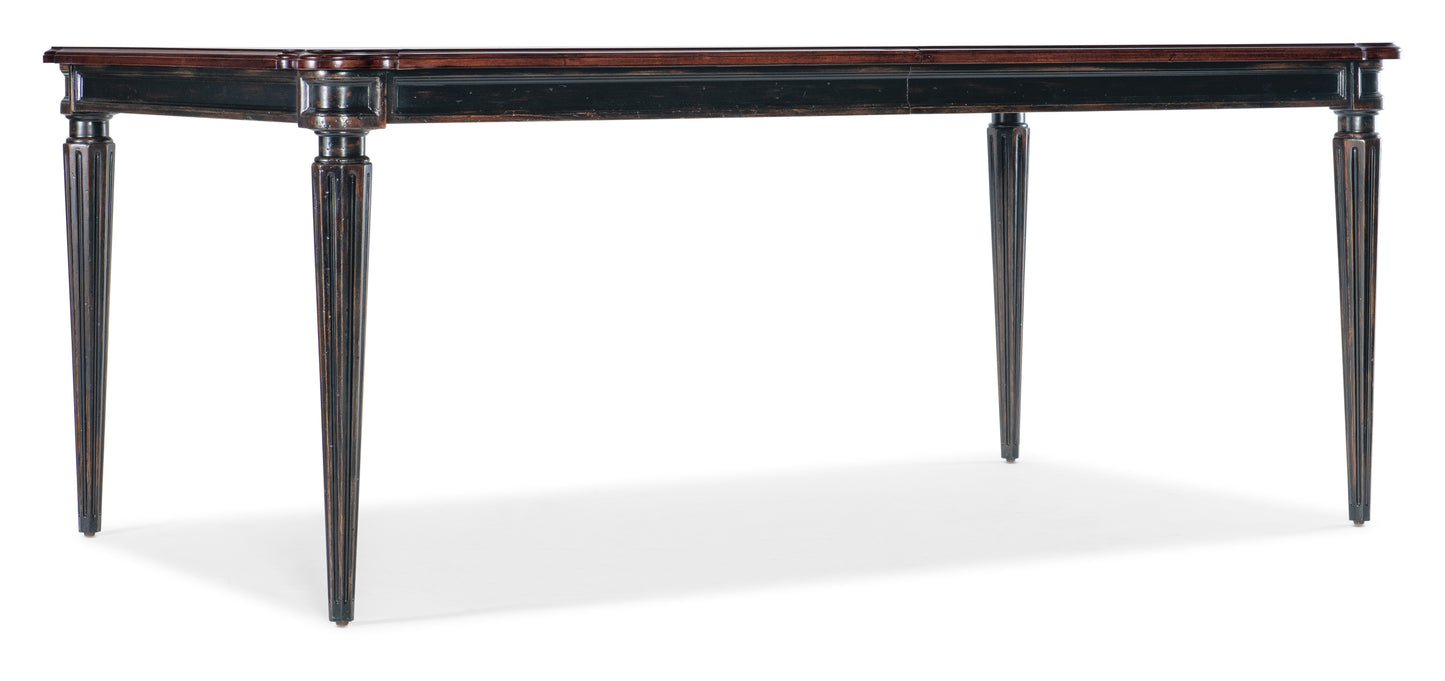 Charleston Rectangle Leg Dining Table w-2-22in Leaves.