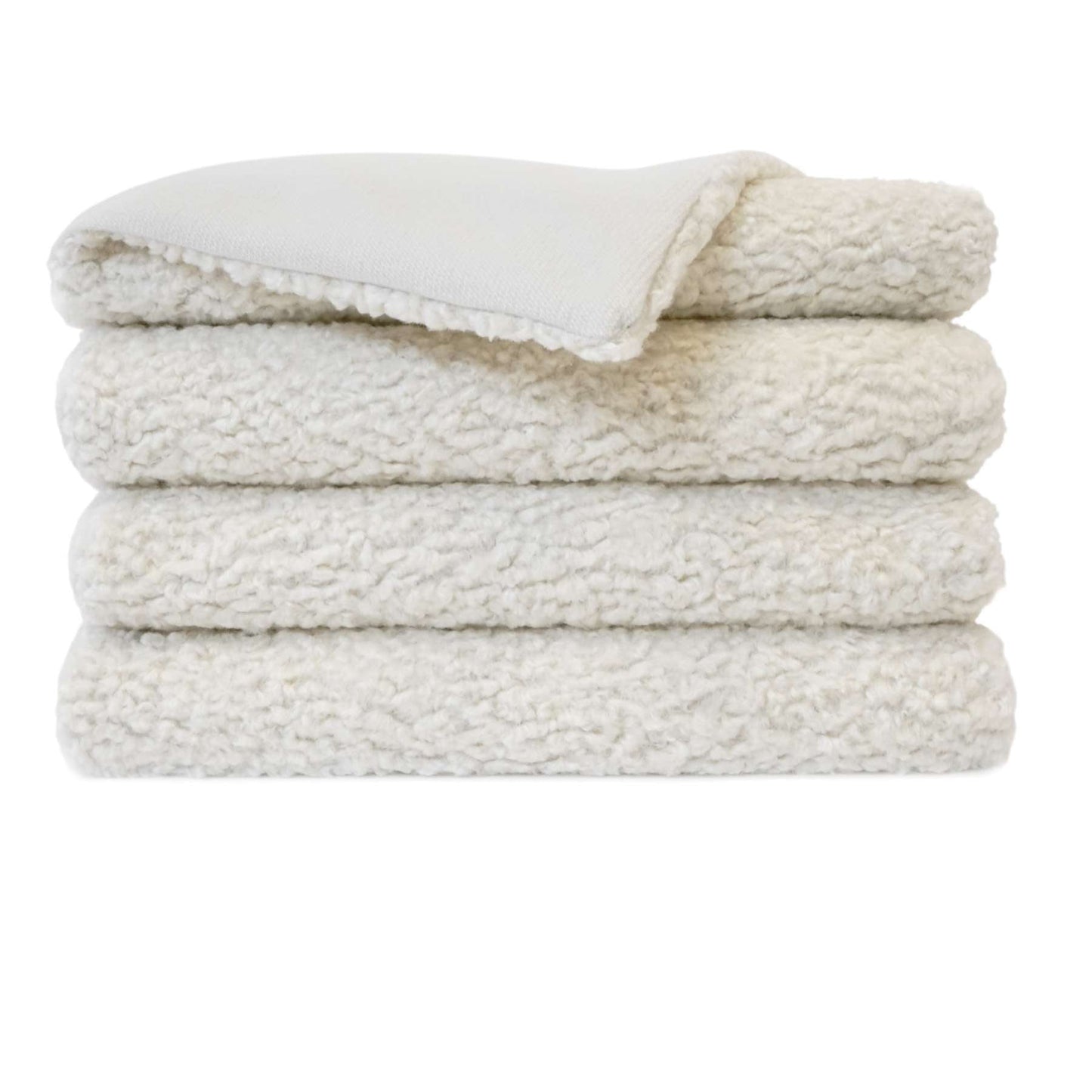 Poodle Throw - Ivory.