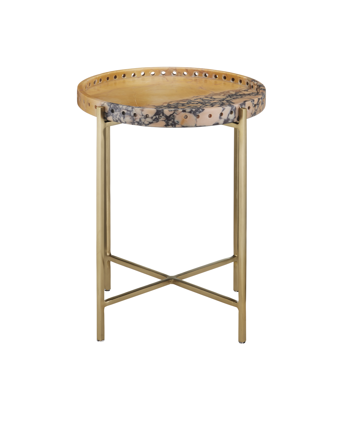 Freya Purple Breccia Accent Table.