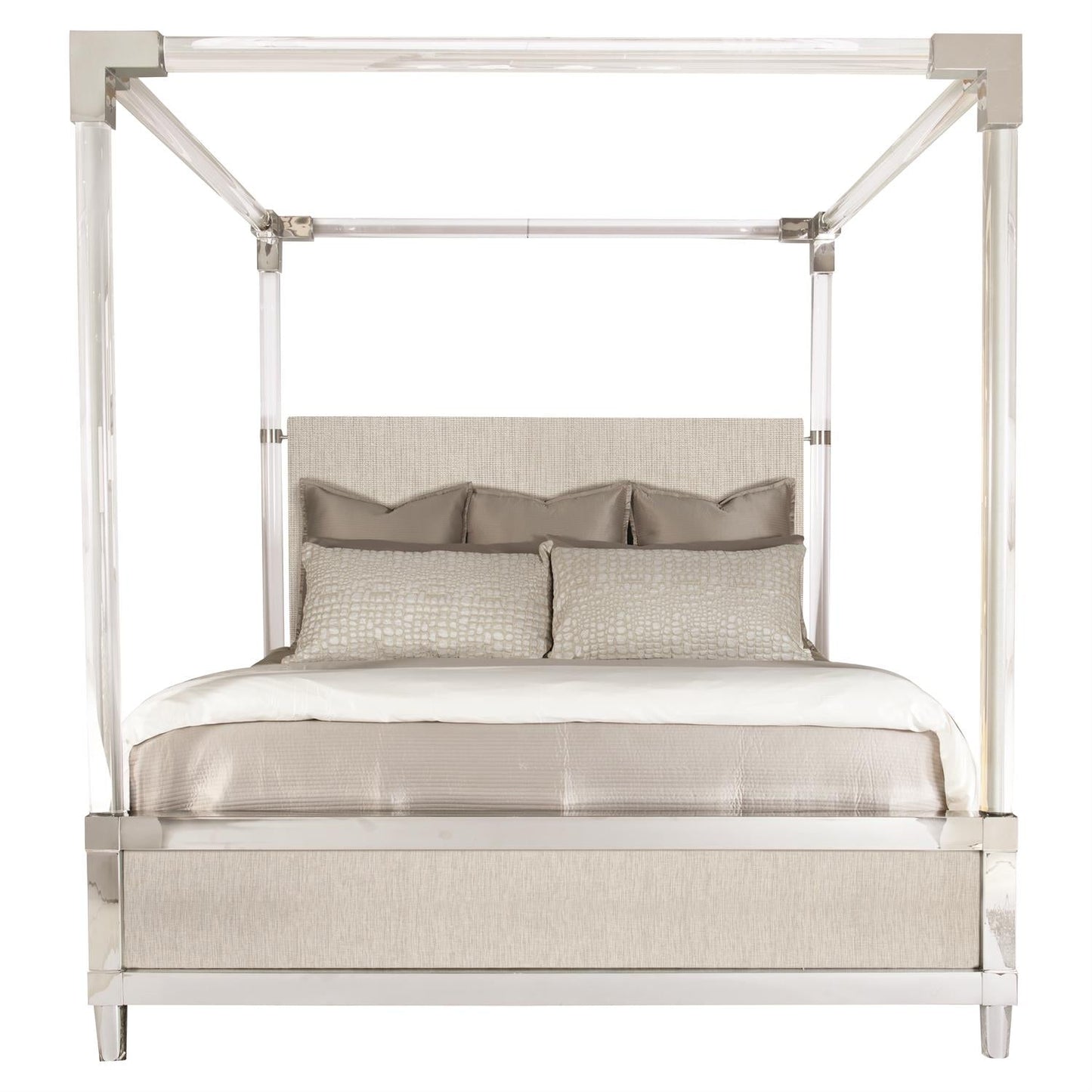 Rayleigh Fabric Canopy King Bed - Custom.